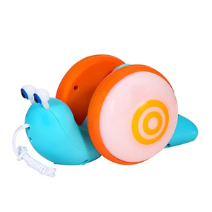 حلزون موزیکال طناب دار آبی pull - along snail toy -اسباب بازی
